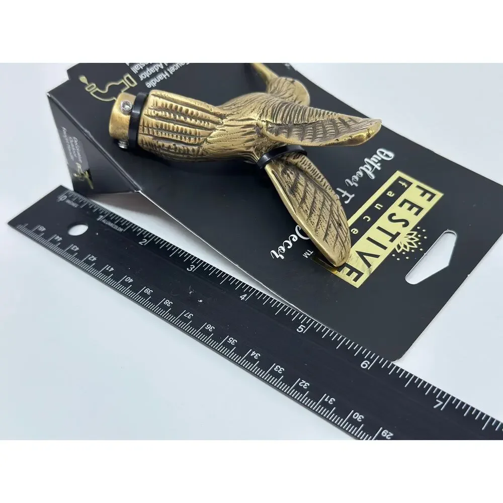 Festive Faucets Brass Outdoor Faucet Handle H517C Hummingbird Spigot Garden Gift